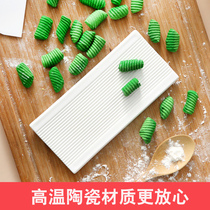 Ceramic hemp plate Household rubbing hemp food artifact Cat ear pasta mold rubbing panel chopping board Hemp seed washboard