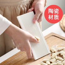Shaanxi rubbing hemp food artifact Household ceramic hemp food plate Cat ear baby pasta mold rubbing panel tool new