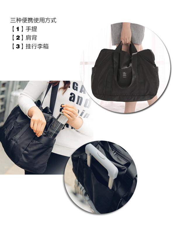 Túi du lịch gấp nhẹ có thể được đặt xe đẩy trường hợp túi du lịch ngắn túi hành lý xách tay túi lớn tập thể dục - Vali du lịch vali doanh nhân