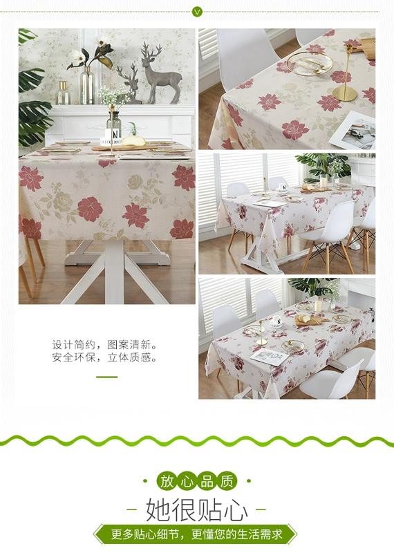 Ming và nhập khẩu khăn trải bàn không thấm nước và dầu dễ lau chùi dày khách sạn Phong cách Nhật Bản bằng nhựa PVC khăn trải bàn chống vảy dùng một lần - Khăn trải bàn