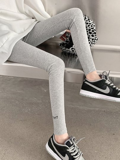 High-Waisted Leggings with Fleece Lining, Thickened for Autumn and Winter 2023, New Pure Cotton Skinny Pants, Stretchy and Warm