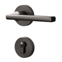 Gil Baodun Nordic door lock gun gray indoor bedroom door lock split wooden door handle silent magnetic door lock