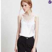 Metropolitan Sexy Limen Harness Vest Woman 2019 in early fall wearing big code emulated silk satin undershirt 