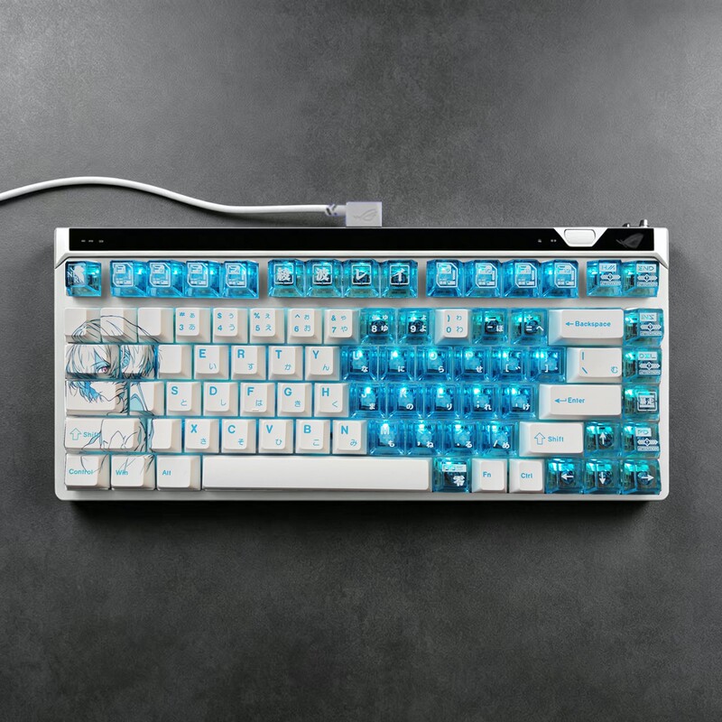 Ayanami Rei Heart Keycap Pbt Supports Wooting Night Demon Ace68 Singularity Made68 Ev63 Magician K5