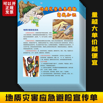 Geological disaster emergency avoidance and self-rescue knowledge leaflet Disaster Prevention and Reduction Day emergency rescue DM color page FZ18