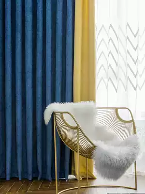 Thickened Nordic Chenille color curtains 2021 new modern simple living room bedroom jacquard shading popular