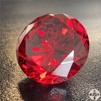 Qing Dynasty Ruby Diamond Zircon Colored Diamond Precious Gemstone Interesting Collection Ornament Decoration Loose Stone Loose Diamond