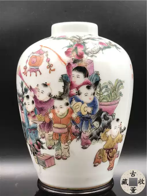 古董宋代磁州窯黑釉瓷花瓶擺件暗刻花卉老瓷器收藏品包老保真特價
