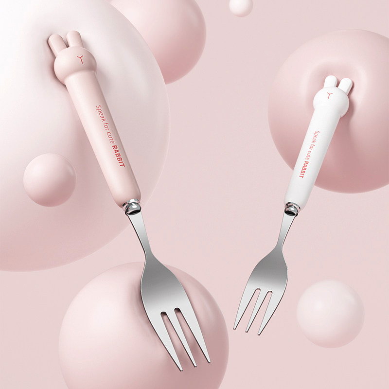 Chopsticks and Spoon Set Portable Cutlery Storage Box Three-Piece Set for Elementary School Students, Children, School Use, Single-Person Use, Fork Included