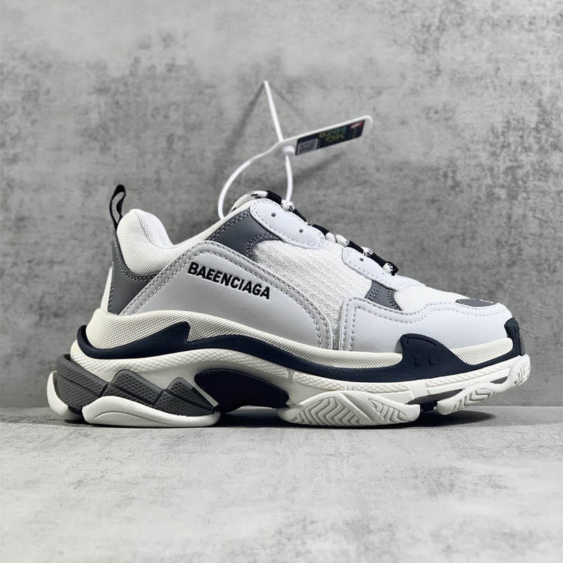 Black And White Greynew pattern Home B Daddy shoes GD Same triple s A generation Retro Make old thick Combined bottom increase lovers Grandpa shoes