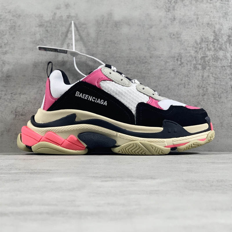 Black Rednew pattern Home B Daddy shoes GD Same triple s A generation Retro Make old thick Combined bottom increase lovers Grandpa shoes