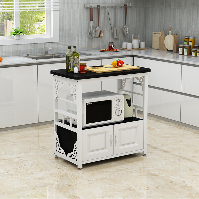 Kitchen shelf Floor-to-ceiling multi-layer artifact Oven Microwave oven Home locker Multi-function cutting table