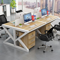 Desk office staff company combination office 4 6 person work station financial card seat staff simple