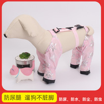 Dog outdoor shoe covers are anti-dirty four-leg dust-proof pants anti-pee legs small dog summer anti-insect bites walking waterproof sleeves