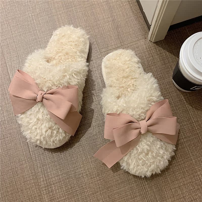 Mao Mao slippers new 2021 net red autumn and winter home non-slip warm cute female indoor lazy cotton slippers