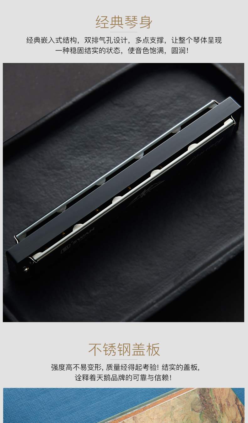 Harmonica 24 lỗ dành cho người lớn mới bắt đầu học sinh trẻ em nam và nữ chơi nhạc cụ đa âm c giai điệu piano - Nhạc cụ phương Tây guitar điện