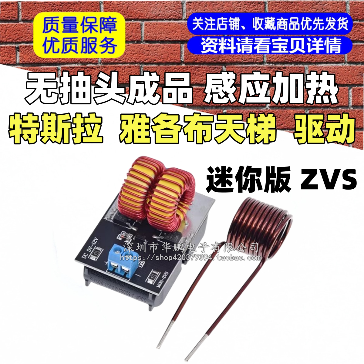 迷你版 ZVS 无抽头成品/ 感应加热 /特斯拉 /雅各布天梯 /驱动
