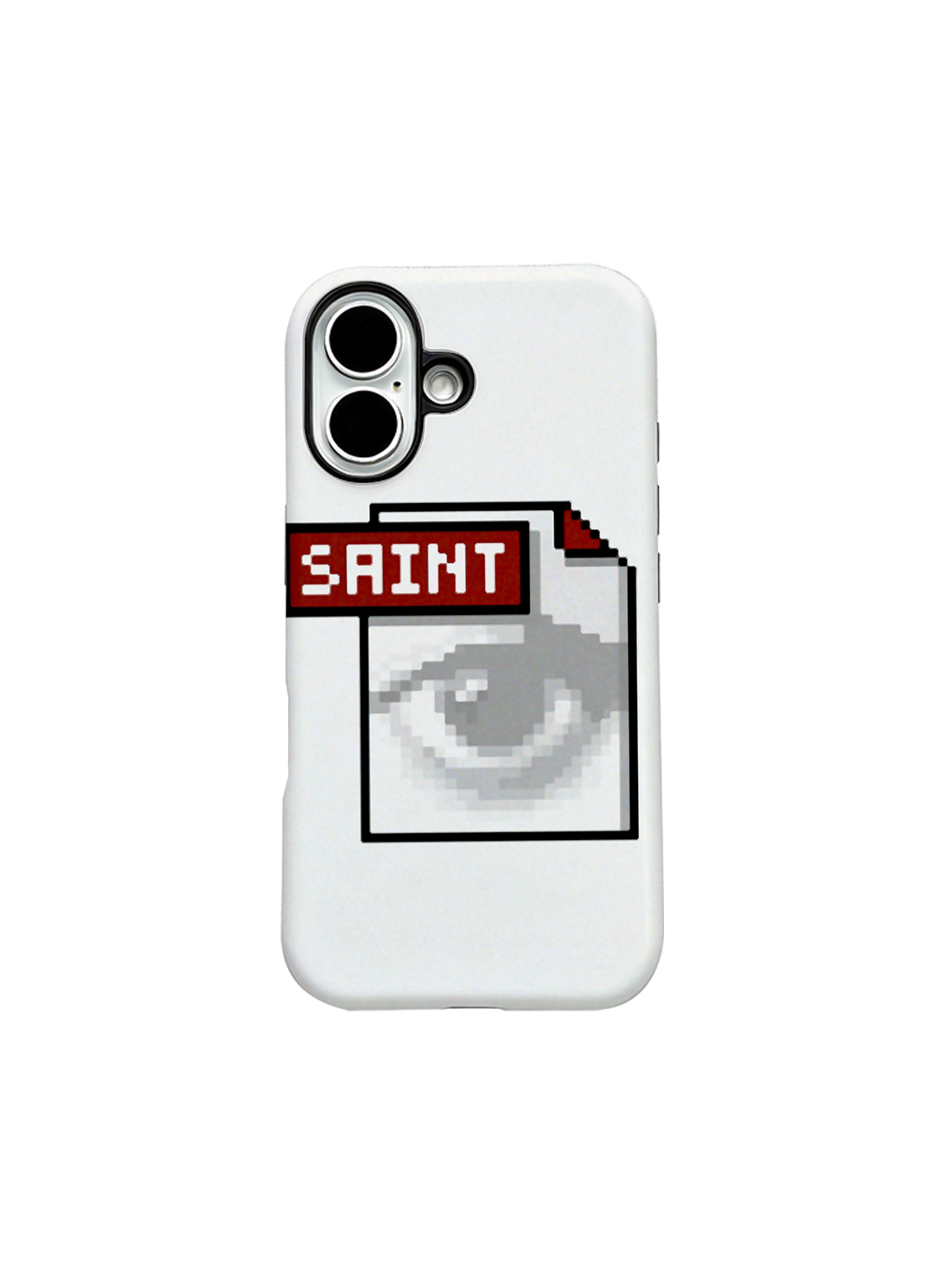 SAINT Pixelated File Eye Graphic iPhone Case