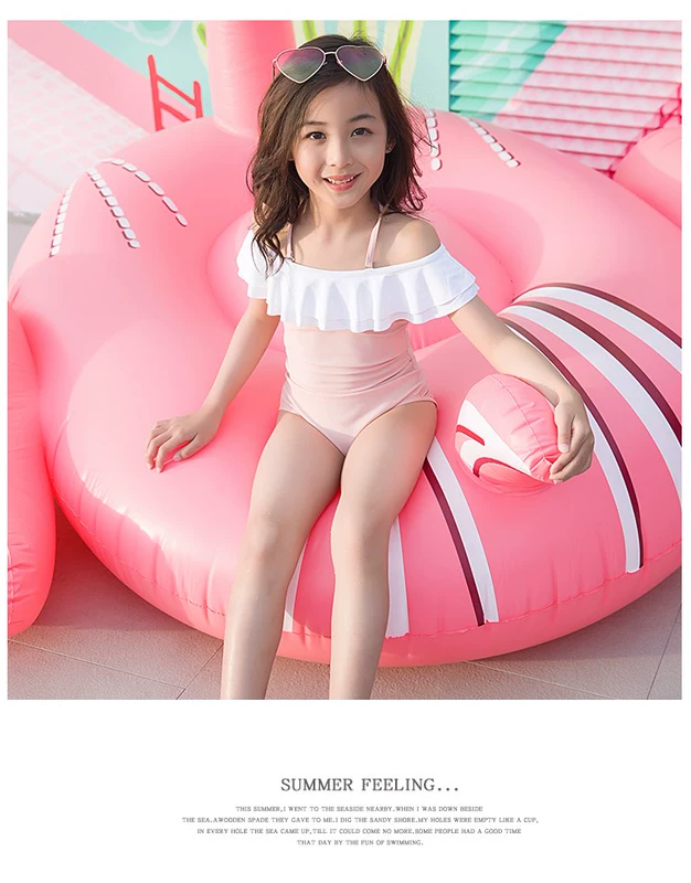 Áo tắm cho trẻ em gái Cô gái Công chúa Xiêm Mùa xuân Hàn Quốc Váy Hàn Quốc Váy dễ thương Big Boy Bikini - Bộ đồ bơi của Kid