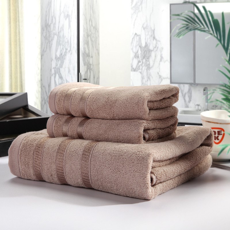 COTTON 3PC FACE AND BATH bathroom towels Set