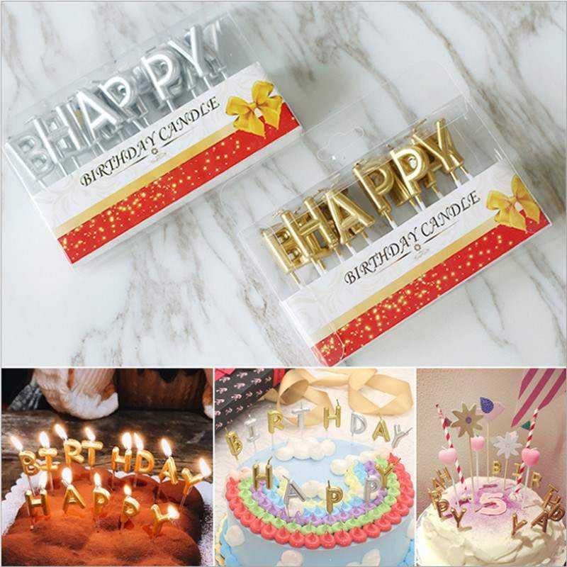 Happy birthday letter cake birthday party birthday candle