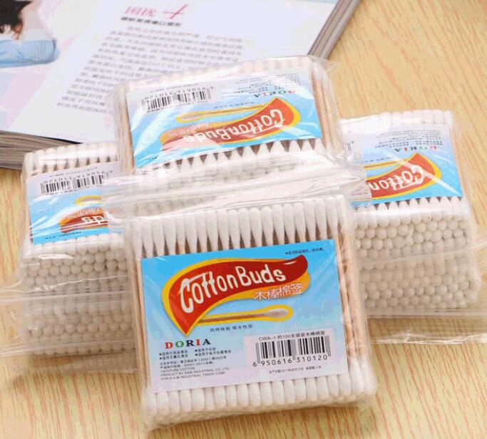 300pcs Cotton Swab Box Acrylic Q-Tip Disposable medical home