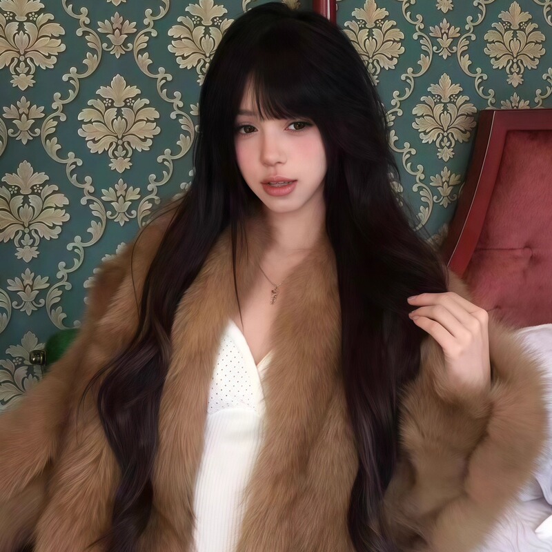 Elegant Brown Retro Fox Fur Short Coat for Women, Winter, Youthful, Fashionable, High-End, Thick Fur Coat