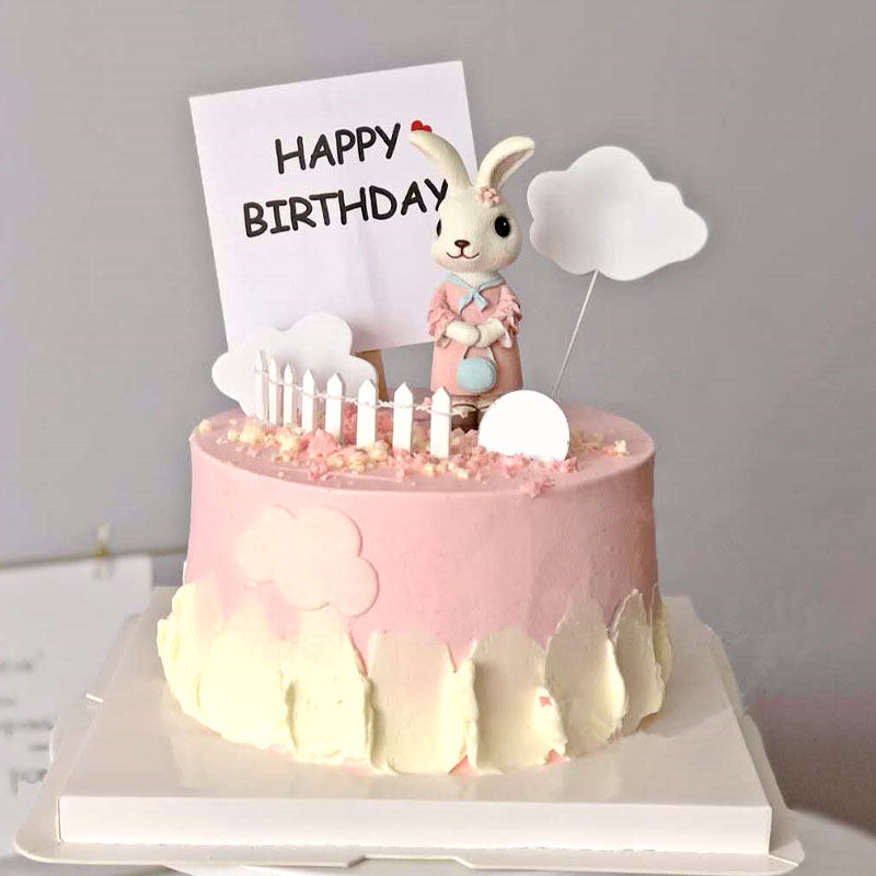 Rabbit cake decorates kid birthday cake girlfriend's creative cake cake Little rabbit cake