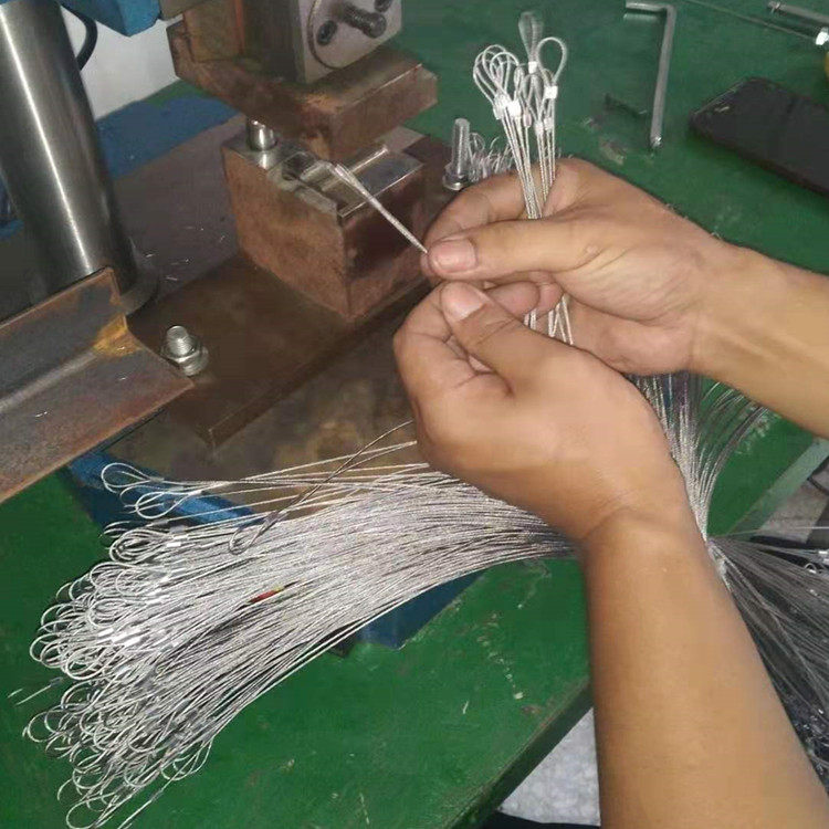 304 steel wire rope 0 3~28mm bare rope plastic coated square head zinc head die-casting terminal zero cut customized
