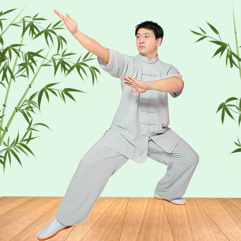 Yangwyuan bamboo female summer cotton linen practice new martial arts performing new Tai Chi