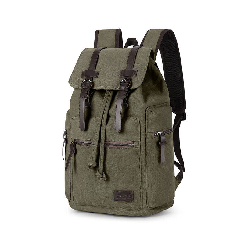 Light Cyclist Double Shoulder Bag Men Casual Canvas Large Capacity Backpack Han Version Tide Bag Men And Women High School Student Brigade 