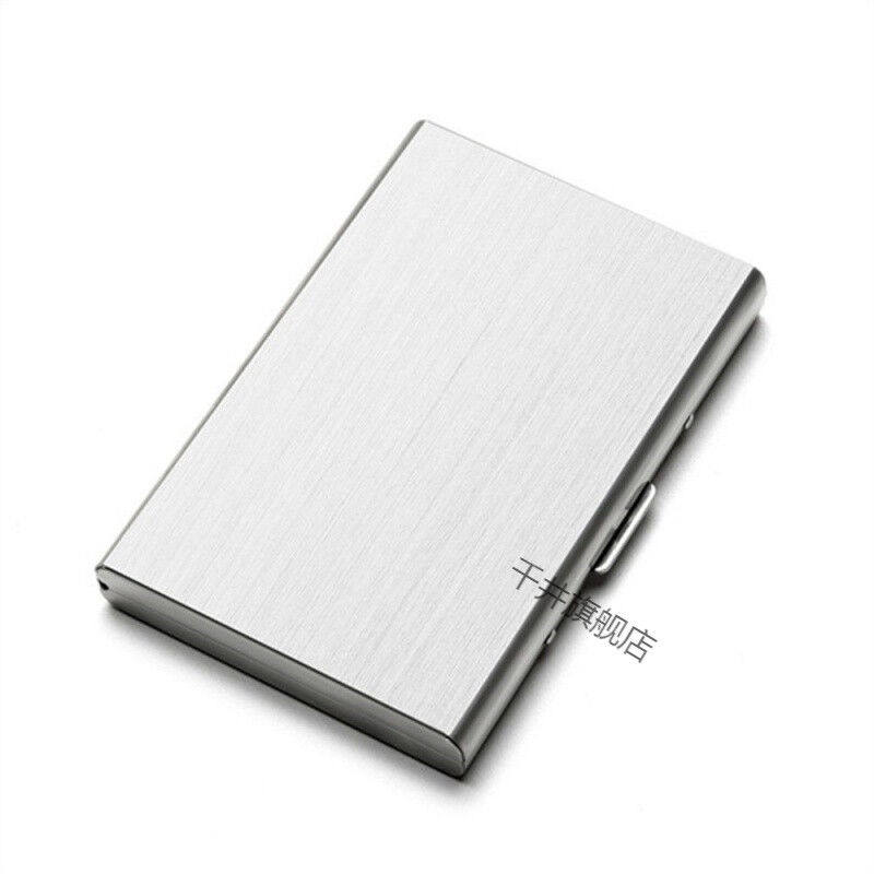 Stainless steel Men Card Bag for Brush multi - functional organ card box gift WDCC - 6 card - silver