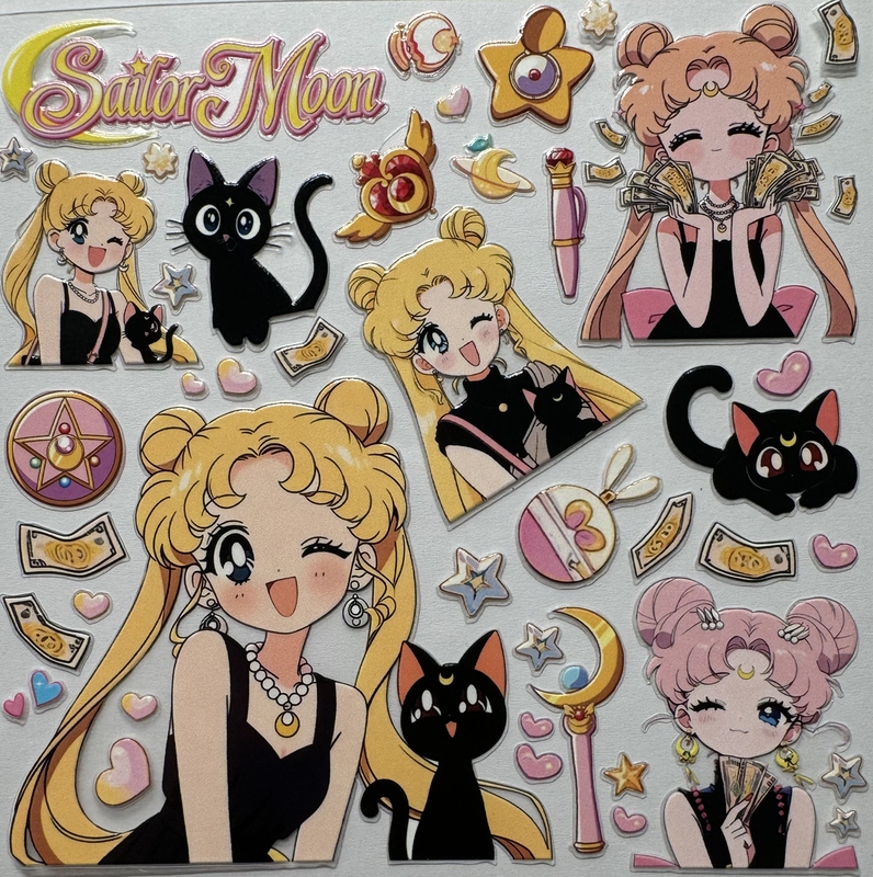 【Sailor Moon】Embossed Sticker Collection Continuously Updated Shui Bingyue Meizhan (Beautiful Warrior) 【Sailor Moon】Embossed Sticker Collection Continuously Updated Shui Bingyue Meizhan (Beautiful Warrior)