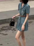Костюм, летнее джинсовое платье, юбка, мини-юбка, французский стиль, подходит для подростков, изысканный стиль