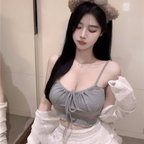 Pure Sexy Sexy Hot Girl Style Hearter Halter с большими грудями в прямом эфире трансляции на камере Женская якорная одежда сексуальная брелка жилет лучшие лето