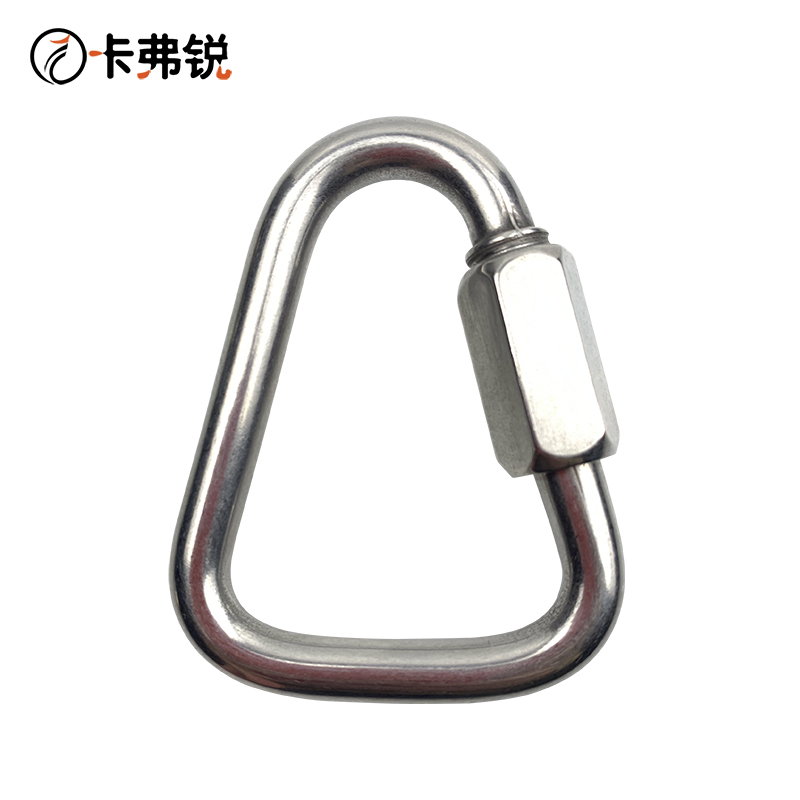 Outdoor 316 stainless steel triangle connected ring Mellon lock triangle climbing equipment mountaineering safety button