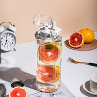 Вместительная и большая высококачественная трубочка со стаканом, пластиковая космическая спортивная бутылка, 2000 мл