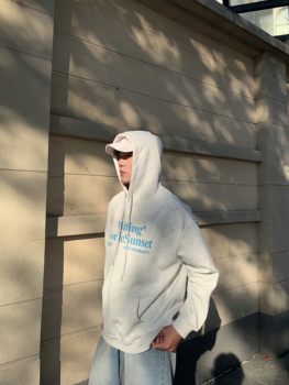 Hope Shop Korean Style Autumn New Loose Letter Print Hooded Sweatshirt for Men Versatile Casual Pullover Top