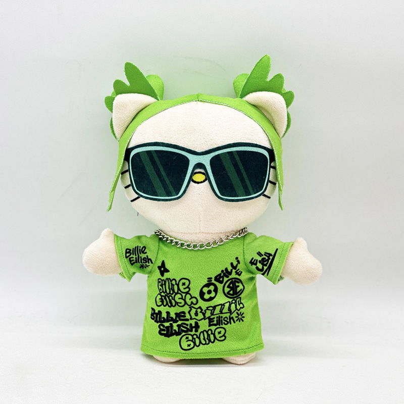 Billie Eilish American Singer Plush Doll Hello Kitty Stuffed Toy