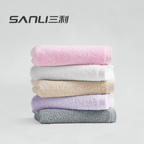 Sanli pure cotton face towel Household cotton couple soft adult men and women thickened absorbent large face towel 2 sets
