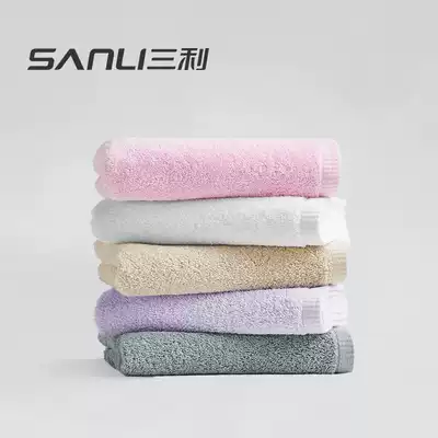 Sanli cotton wash face towel household cotton couple Soft adult men and women thick absorbent large face towel 2 pack