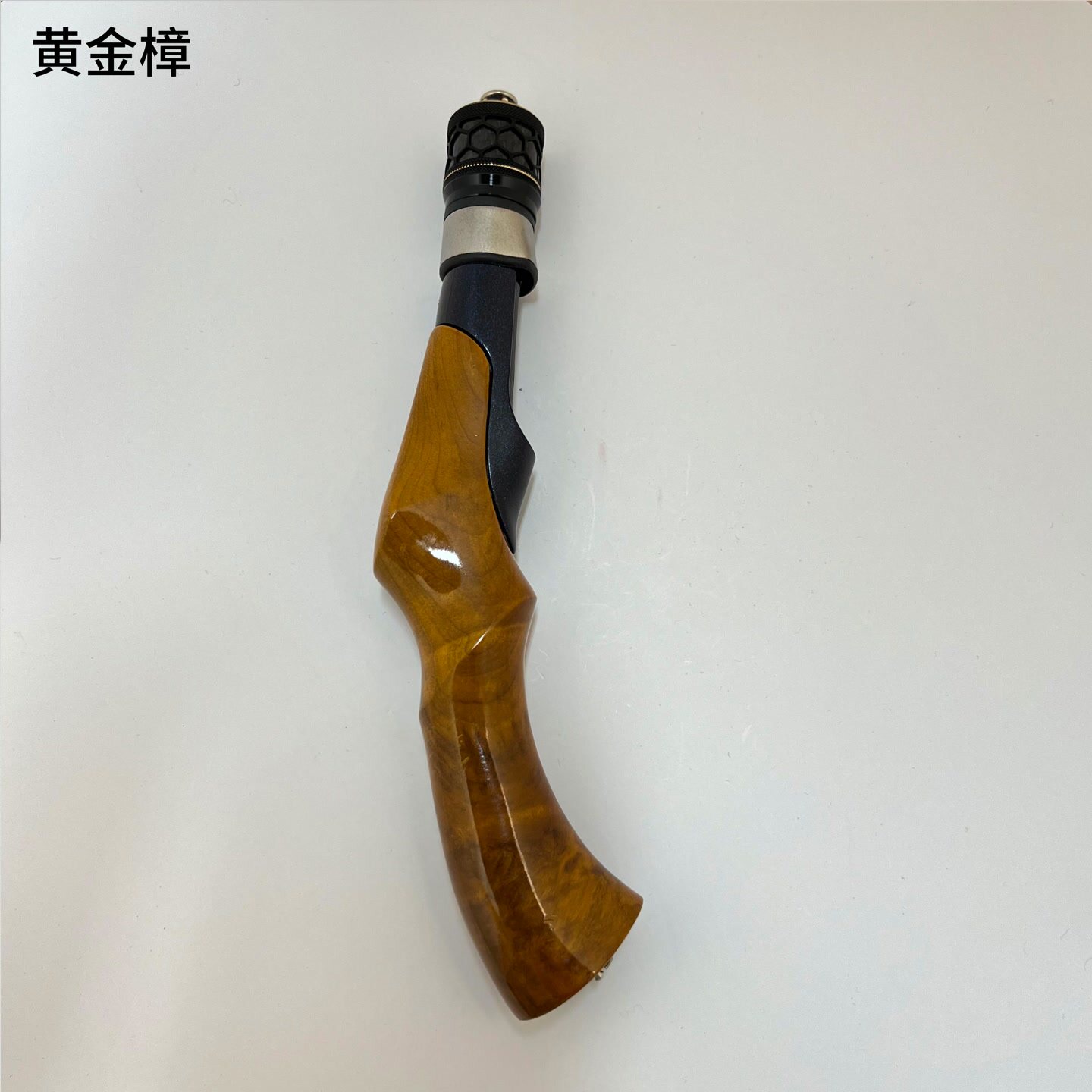 Ice удочкой 文兴2022年新款实木冰钓竿超轻超硬扁稍fuji轮座黑檀木虎皮樟材质 Wenxing