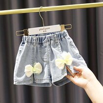 Children shorts wearing a summer thin section 2021 new girl denim shorts baby shorts 100 tagirl little girl hot pants