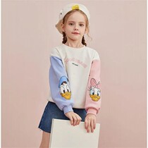 Girl Wei clothing spring autumn 2022 new CUHK Tong collage Cartoon Foreign Air Baby Casual Clothing Thin outside wearing blouses