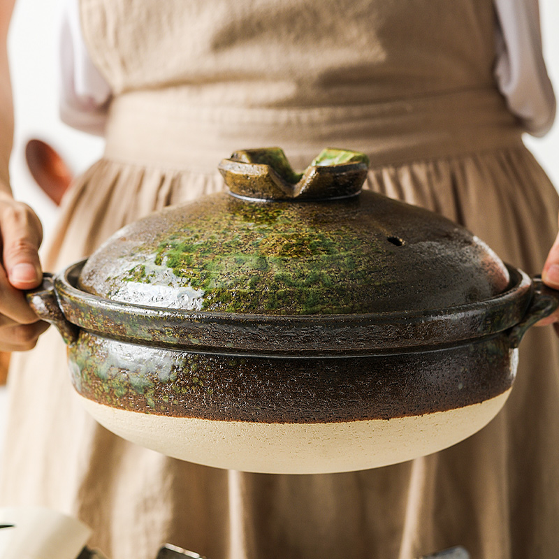 The deer field'm clay sand eons of time to burn soup pot Japan imported from Japan casserole stew pot rice casseroles