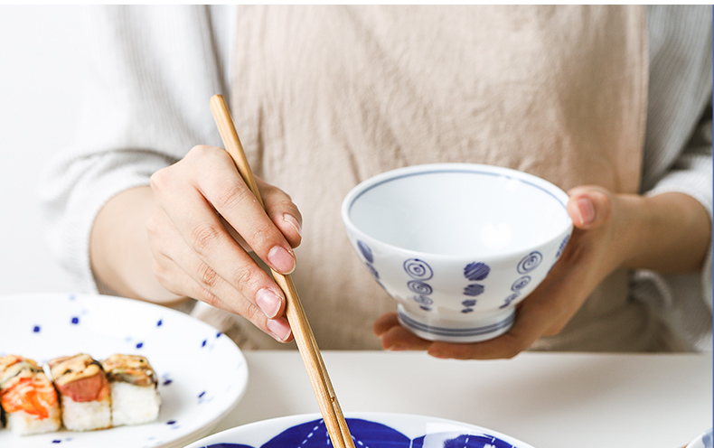 The fawn field'm geometric lines imported from Japan tower of ceramic bowls bowl home nice small bowls of rice bowl