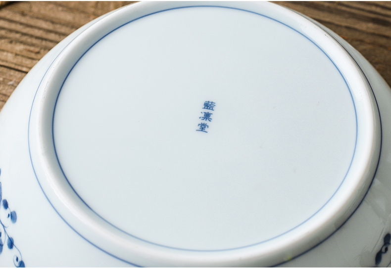 The fawn field'm Japanese imports of ceramic tableware blue winds # 21 cm deep dish plate of Japanese and wind soup plate