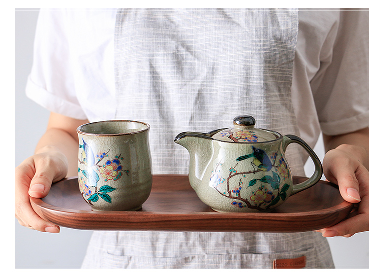 Japan imported from nine valley to burn the teapot teacup tea set with 330 ml ceramics gift box