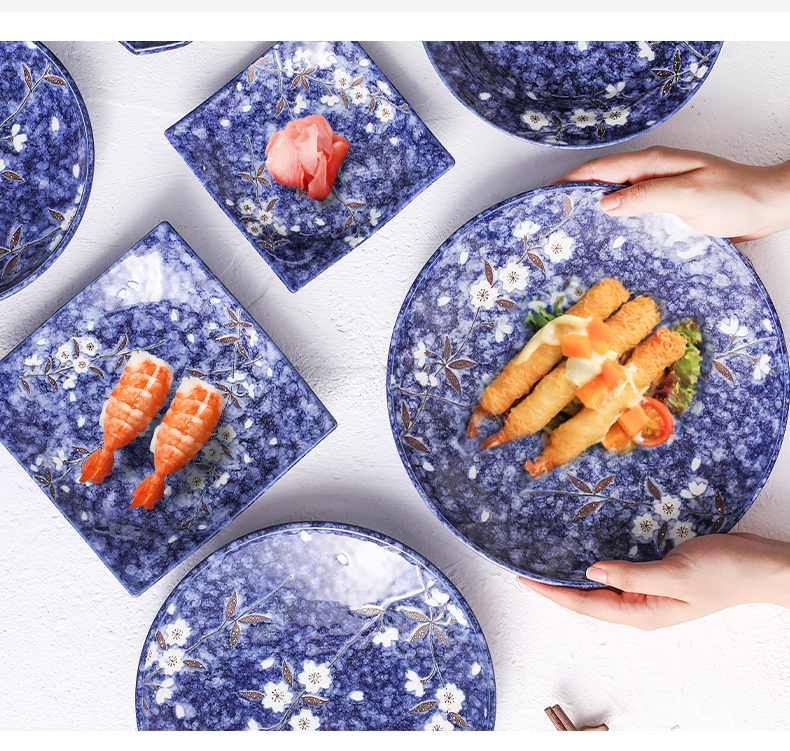 The fawn field'm 16 head dishes to suit Japanese cherry blossom put imported from Japan and wind ceramic tableware 4-6 people eat