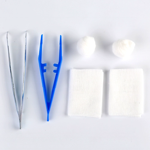 Лечебный набор травяных препаратов для домашнего использования, марлевые хлопковые шарики, пинцет